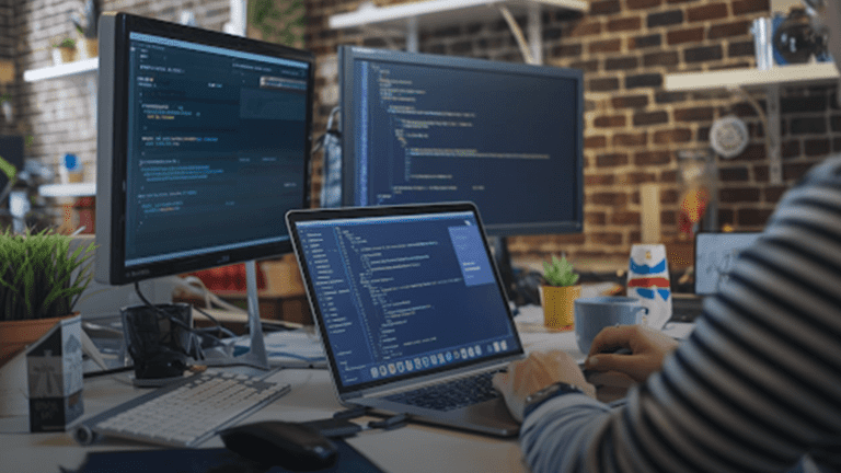 A-person-coding-on-a-laptop-to-make-an-AI-model