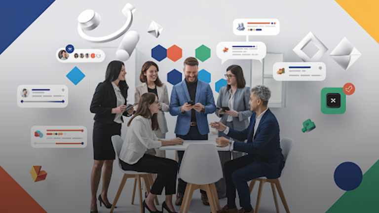 People-collaborating-on-mobile-game-development-with-2D-3D-elements